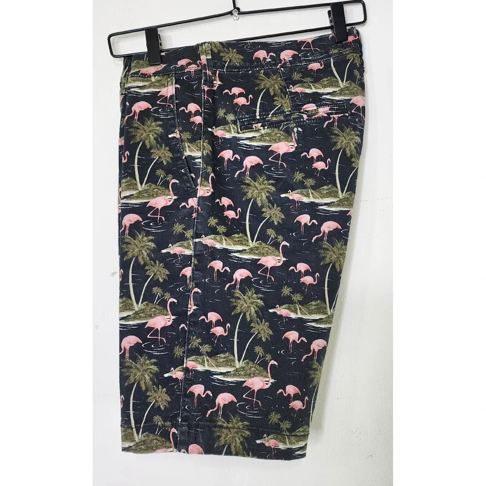 American Eagle Slim Mens 30 Black Stretch‎ Flamingo Shorts Extreme Flex Chinos